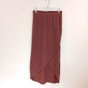 Threads 4 Thought Pink Faux Wrap Maxi Skirt